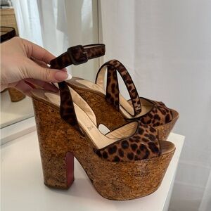 Christian Louboutin Pony Hair Leopard Dombasle Heel